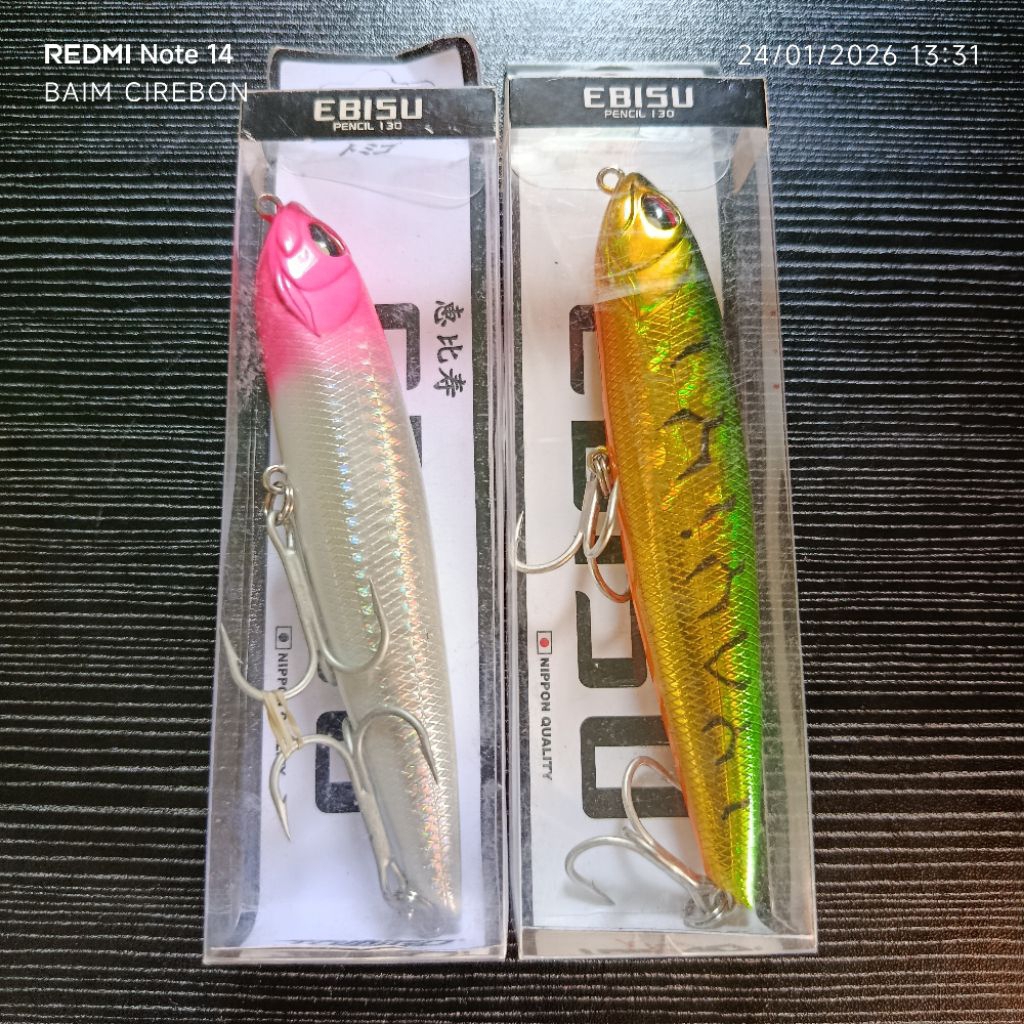 Borongan 2 Pcs Lure Tomigo Ebisu Pensil 130 (NEW)/Baru)