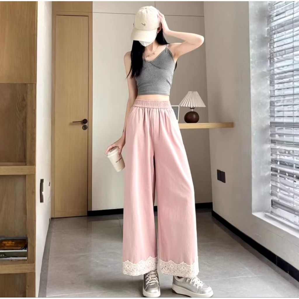 Celana kulot import renda