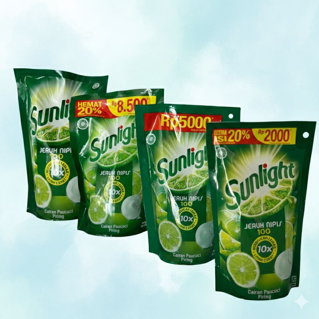 Sunlight Jeruk Nipis - Pembersih Piring 90 ml 230 ml 635 ml / 2000 5000 10000 / Extra Jeruk Nipis, P