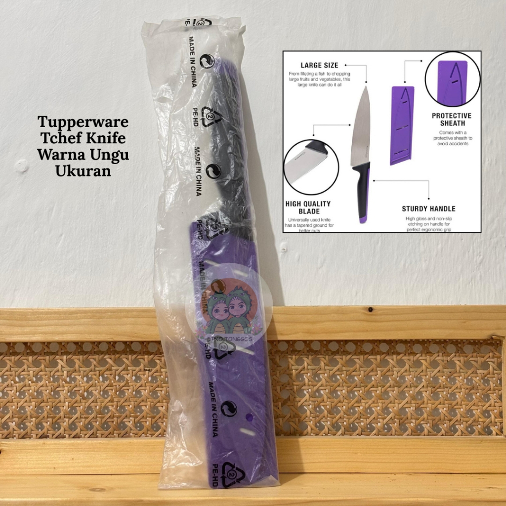 Tupperware Tchef Knife Warna Ungu