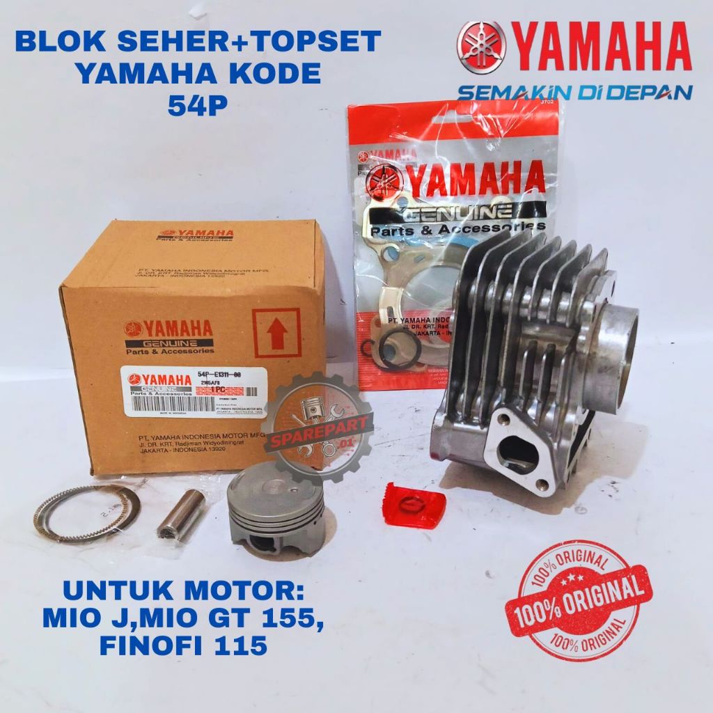 BLOK SEHER [+TOP SET] ORIGINAL YAMAHA 54P MIO,BLOK SEHER MIO J, BLOK  SEHER MIO GT 115, BLOK SEHER F