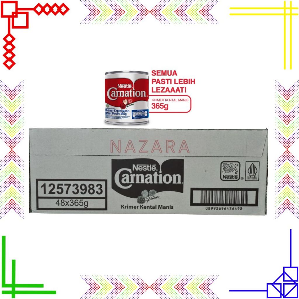 Carnation Susu Kental Manis 365g - 1 Karton