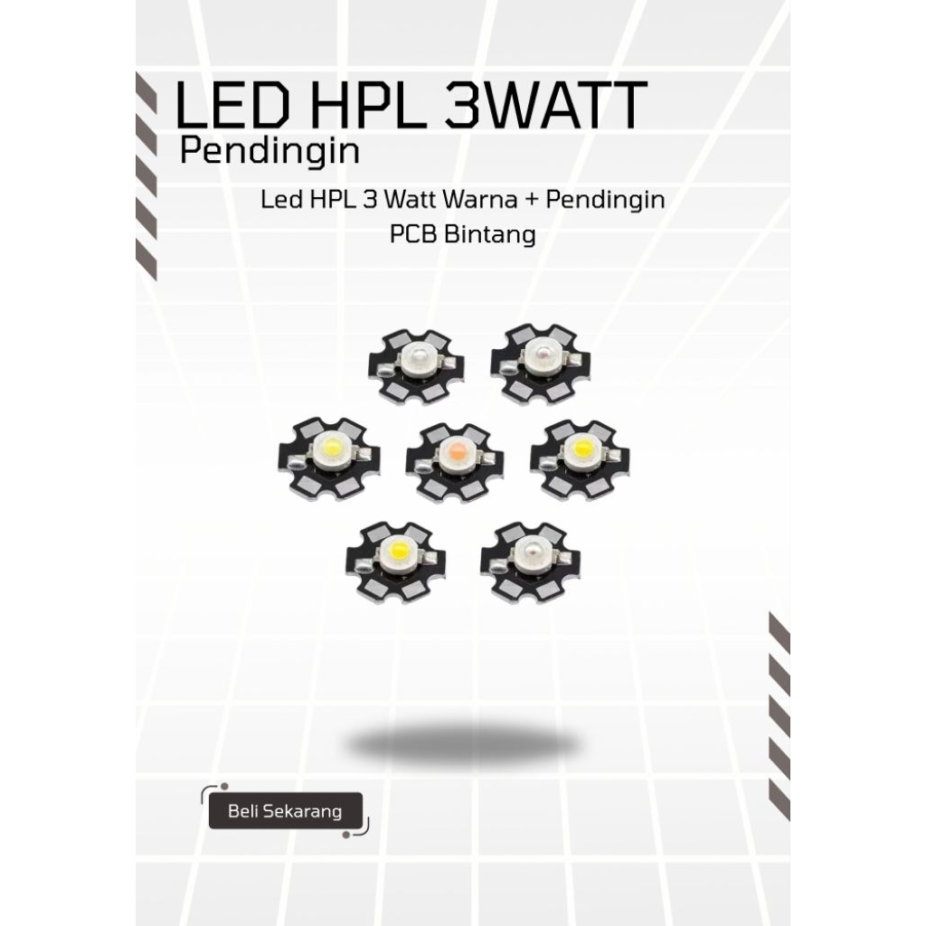 Led HPL 3W + Heatsink Bintang