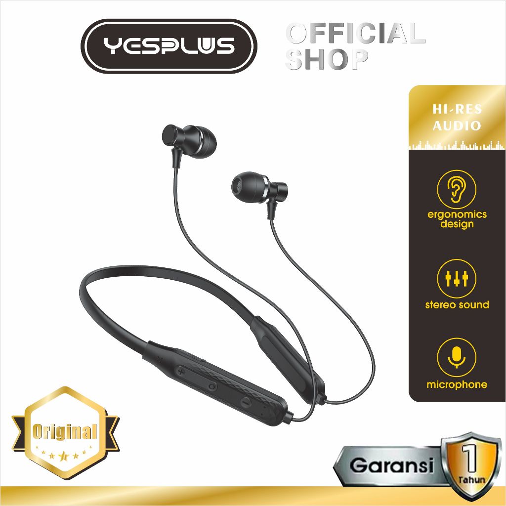 YESPLUS YS-609 Headset Wireless 5.0 Sport Hitam