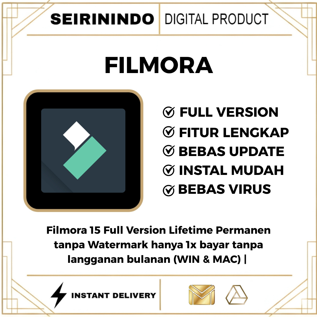 Filmora 15 Full Version Lifetime Permanen tanpa Watermark hanya 1x bayar tanpa langganan bulanan (WI