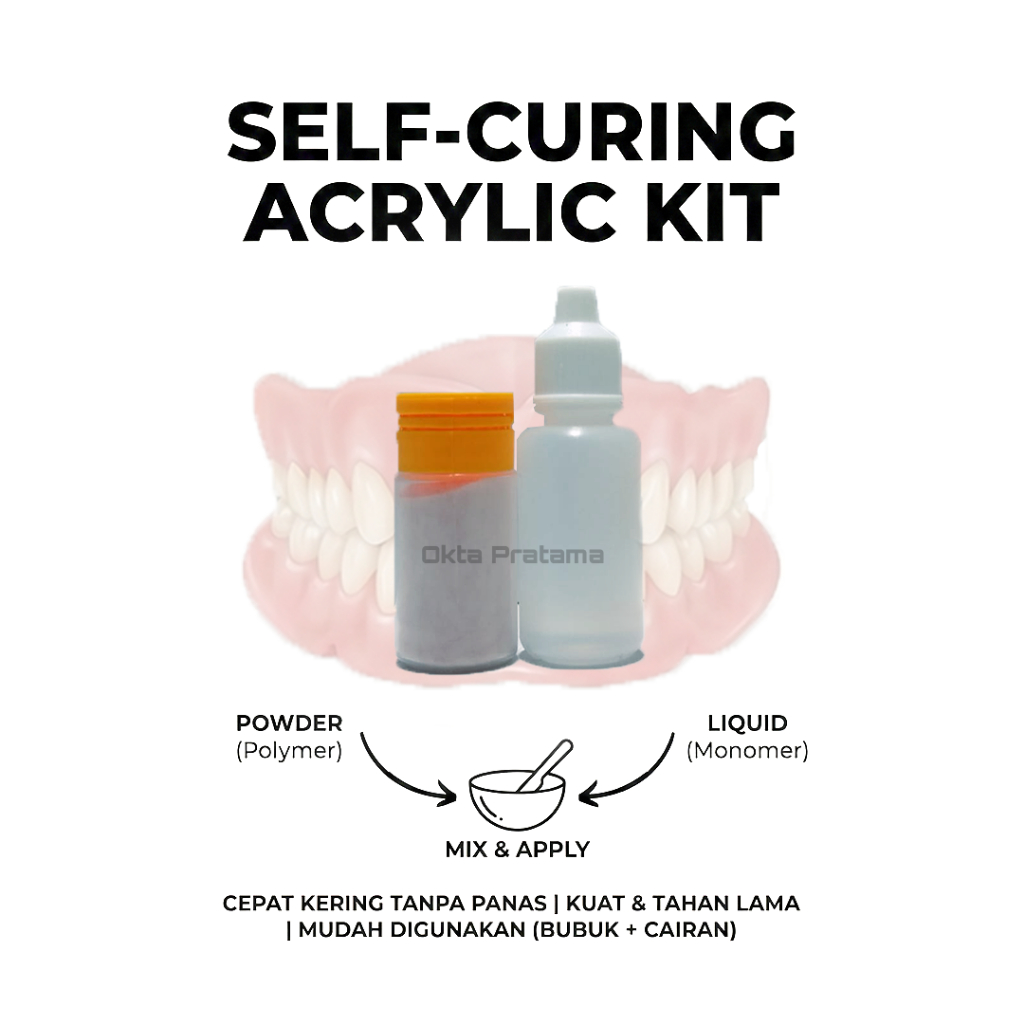 Lem Akrilik Penyambung Gigi Palsu Patah - 20ml