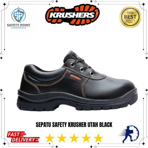 SEPATU SAFTY KRUSHER UTAH BLACK ORIGINAL SAFETY SHOES KRUSHER