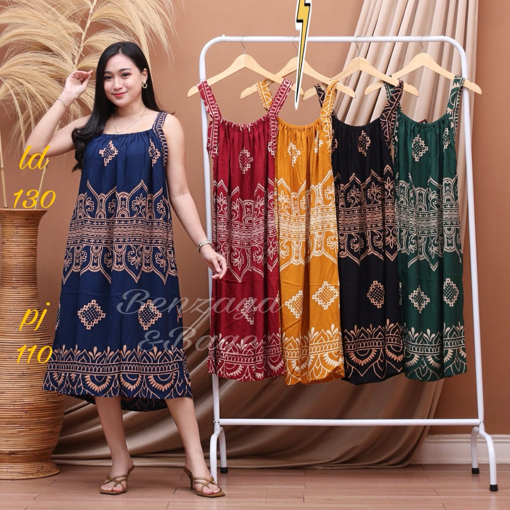 Daster yukensi terviral daster tanpa lengan ld 130 bahan rayon adem jumbo baju tidur ibu hamil ibu m