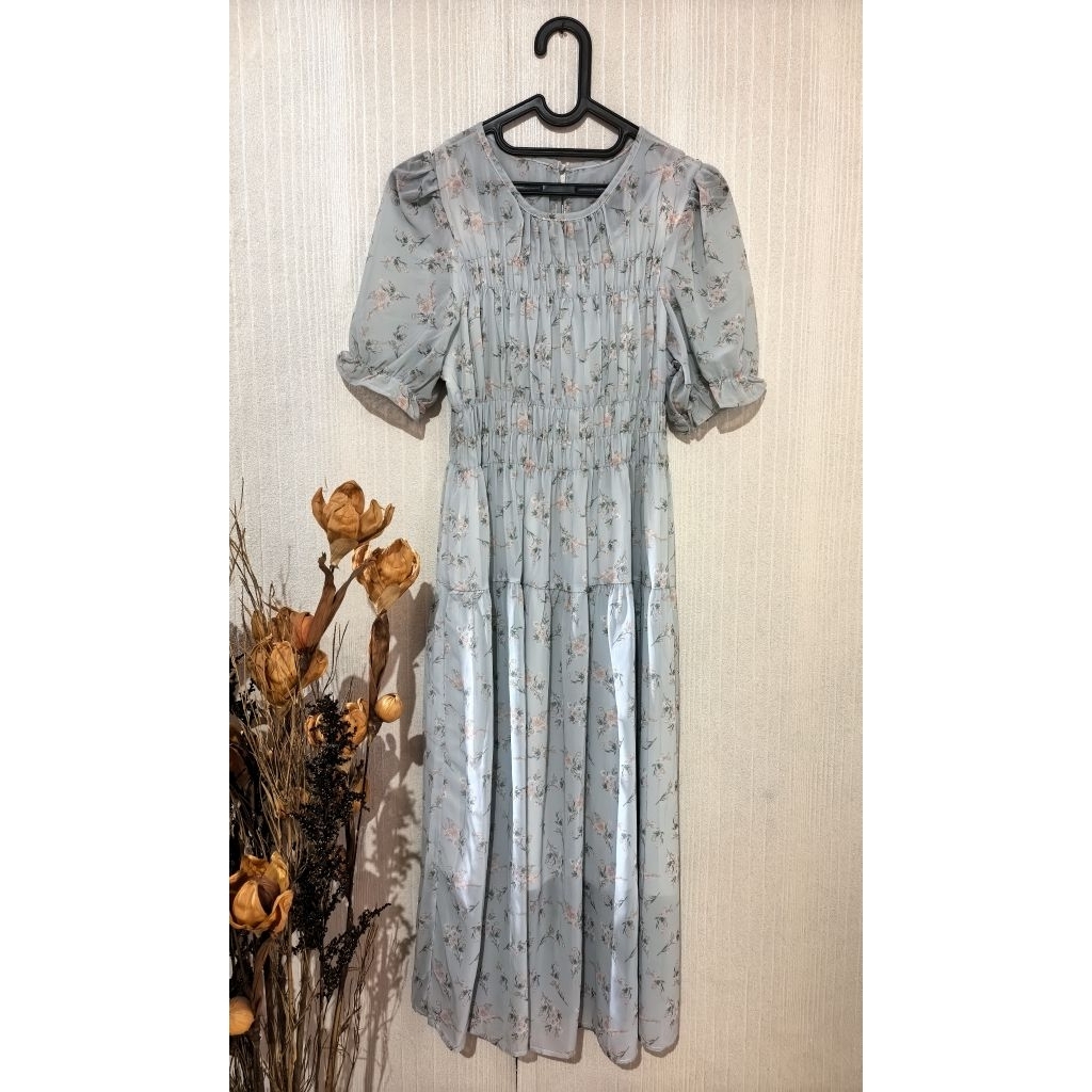 Dress Biru Muda Sifon