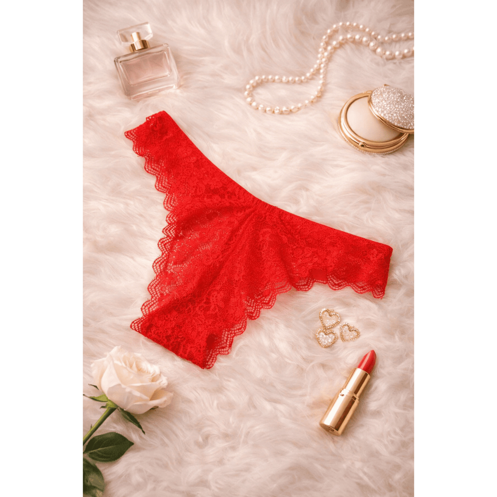 IMPORT Underwear Panties Lace Celana Dalam Renda Thong Gstring CD Beige