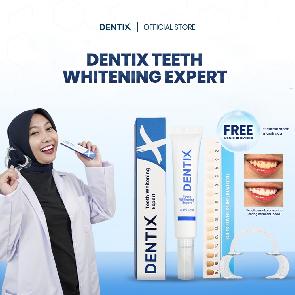 DENTIX Teeth Whitening Expert 20g - Pemutih Gigi Bebas Noda