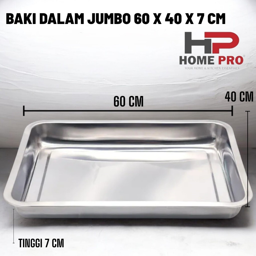 Nampan stainless,Baki stainless,Nampan stainless tebal,Nampan stainless jumbo 60x40x7cm