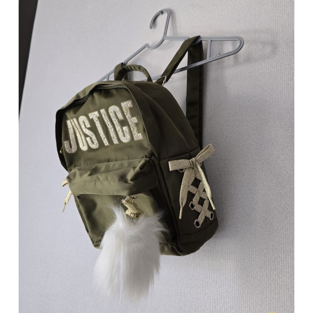 *PRELOVED* Tas ransel justice anak perempuan warna hijau army
