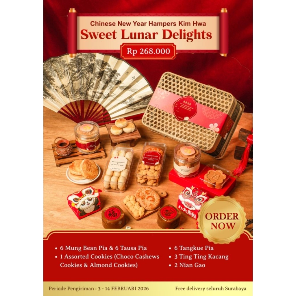 Kim Hwa's HAMPERS IMLEK Pastry (Pia) BISA PENGIRIMAN REGULER LUAR KOTA / Chinese New Year / CNY Pros