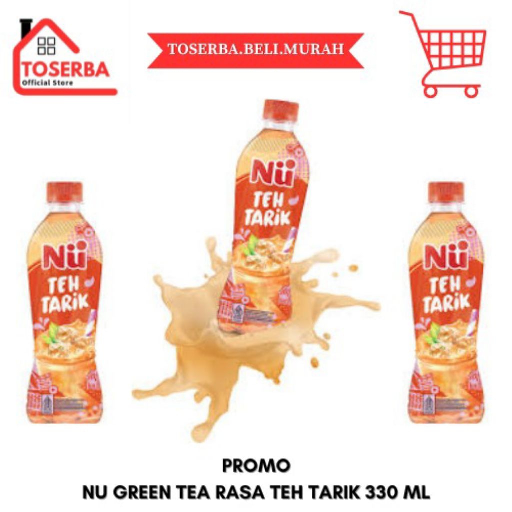 READY STOCK] PROMO NU GREEN TEA RASA TEH TARIK 330 ML 1 DUS ( 24 PCS )