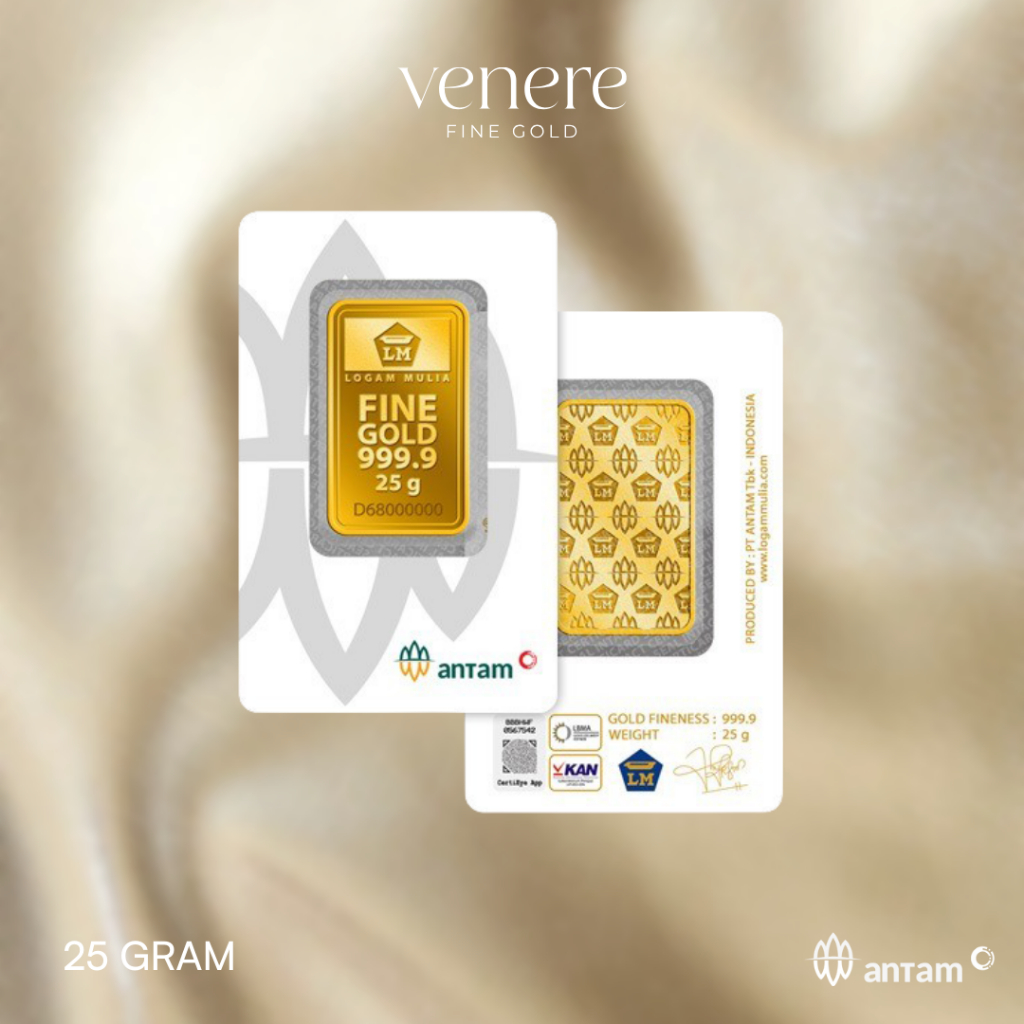 LOGAM MULIA EMAS ANTAM | Kepingan 25 gram