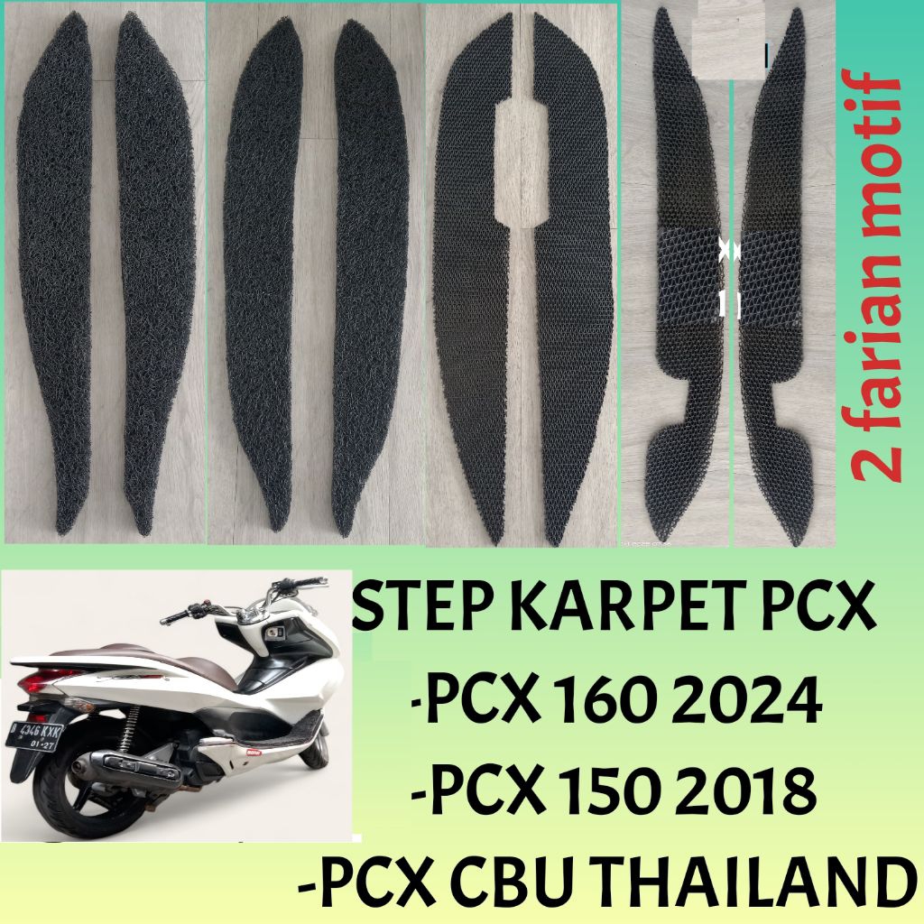 KARPET INJEKAN KAKI KANAN KIRI PCX CBU THAILAND||PCX 150 2018||PCX160 2024