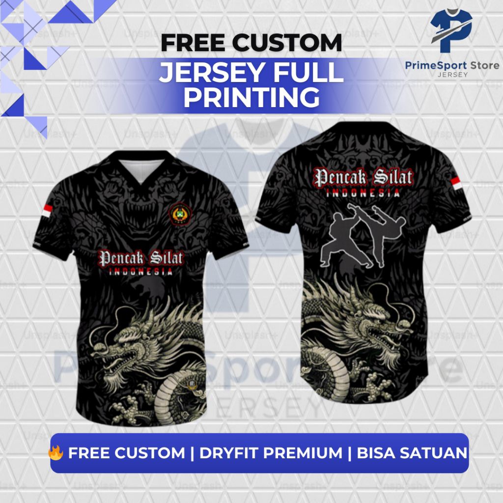 Custom Jersey Pencak Silat IPSI - Gratis Custom Logo, Nama Dan Desain