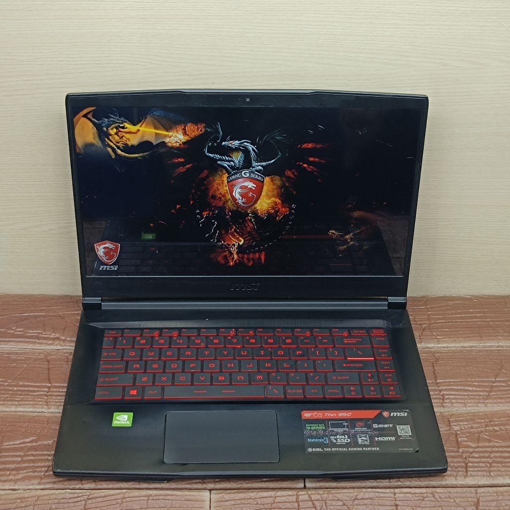 Laptop MSI GAMING GF63 THIN 9SC Intel Core i7-9750H RAM 8GB SSD 256GB+HDD 1TB GTX 1650