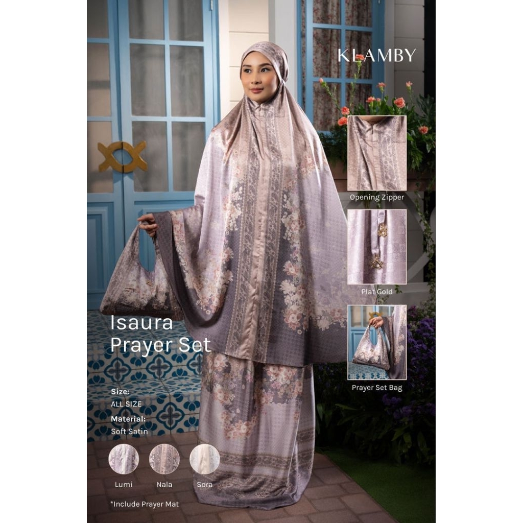 PACKAGING ZIPLOCK- ISAURA PRAYER SET MUKENA SORA NALA LUMI WEARING KLAMBY IED SERIES