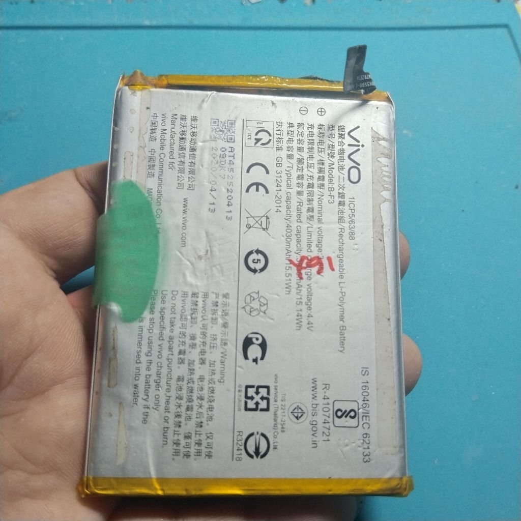 Baterai Type B-F3 Minus Soket Putus Buat Hp Y91 Y91C Y1S