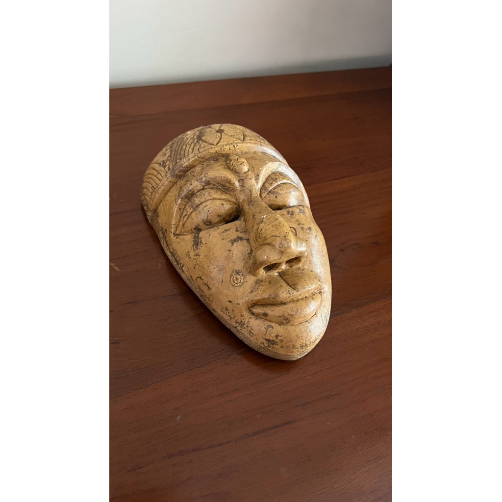Topeng Hias Etnik – Keramik/Terakota (Antik Look)