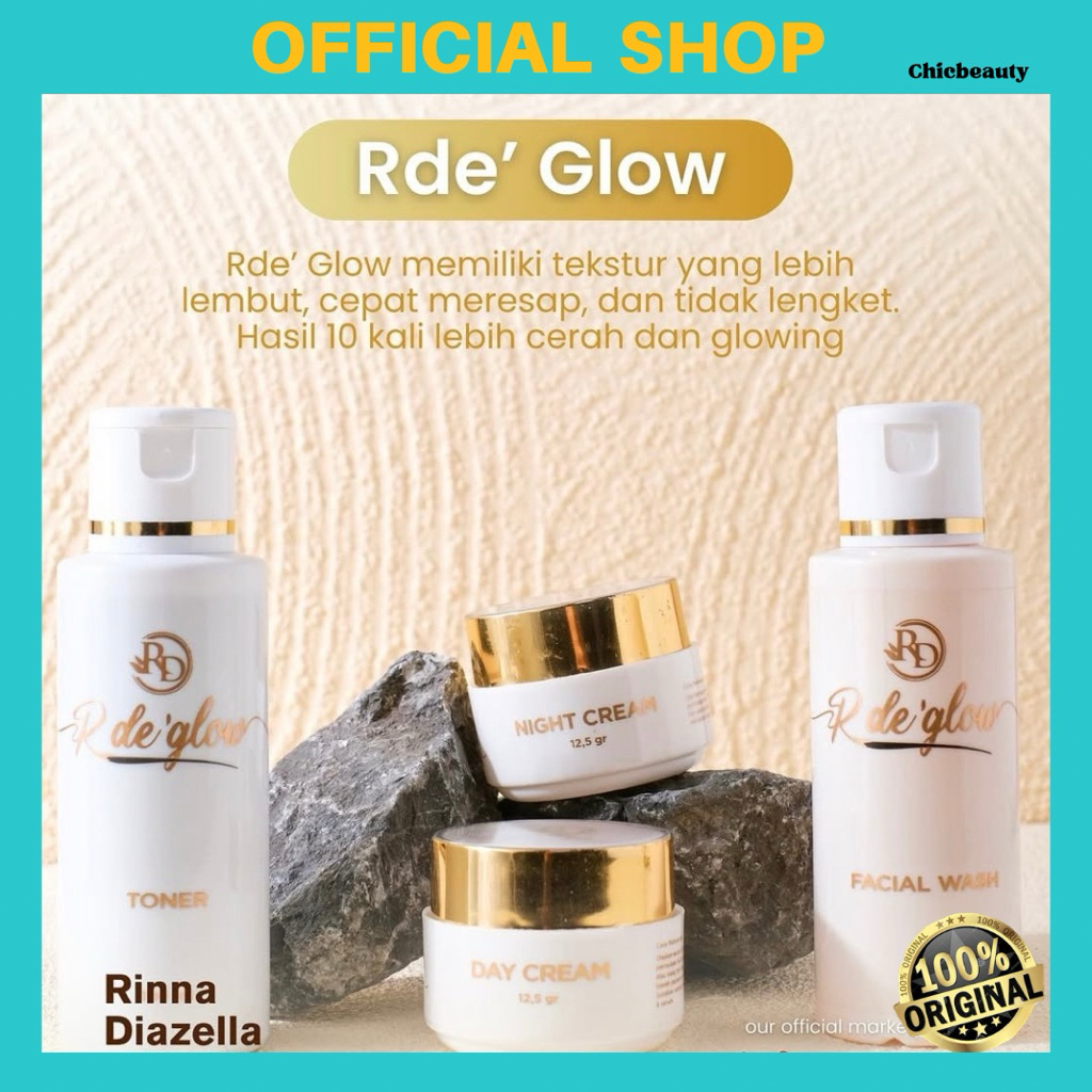 RDE GLOW BY RINNADIAZELLA SKINCARE / PAKET KECANTIKAN / RD GLOW