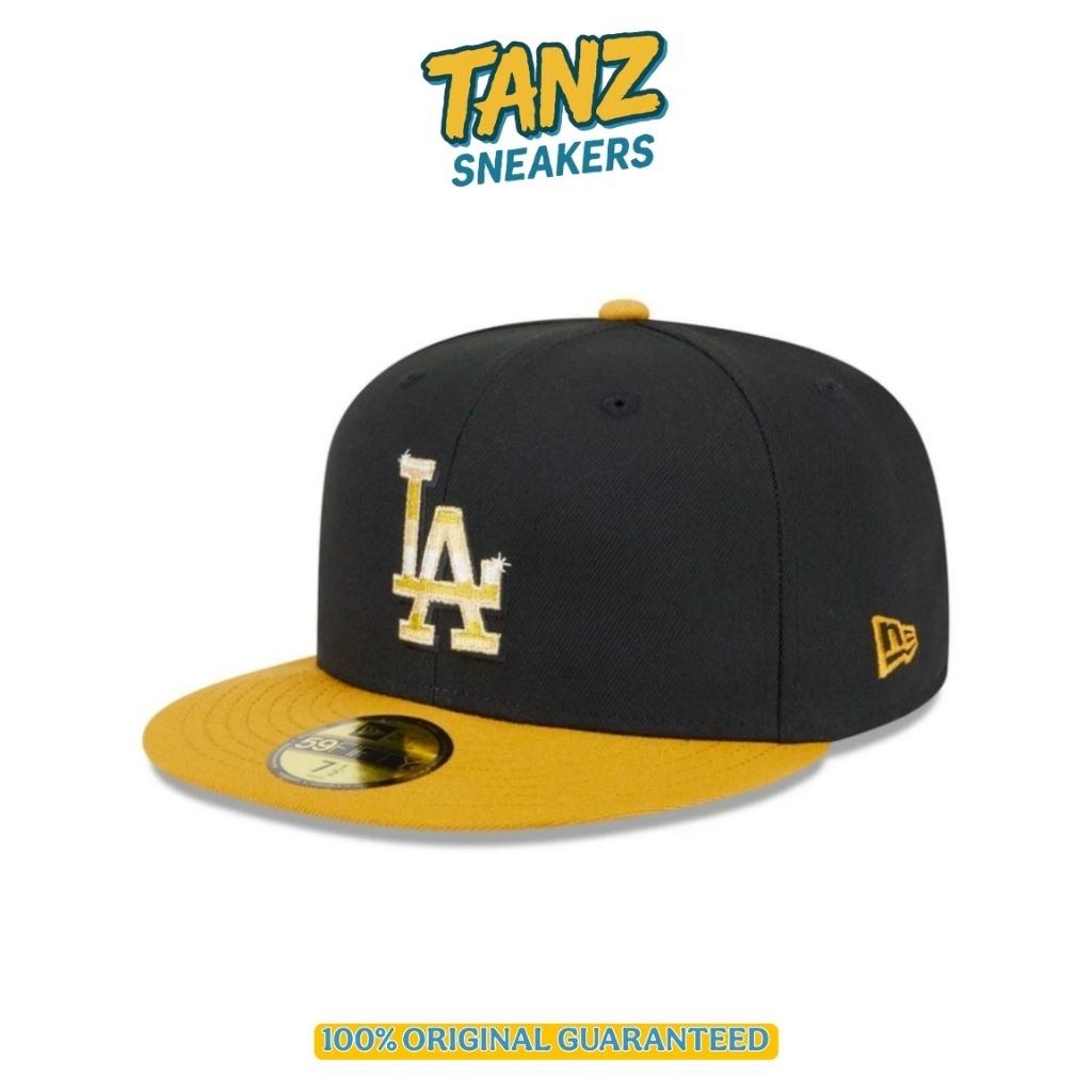 TOPI SNAPBACK NEW ERA 59FIFTY FITTED LA DODGERS METALIC GOLD LOGO ORIGINAL RESMI BNIP