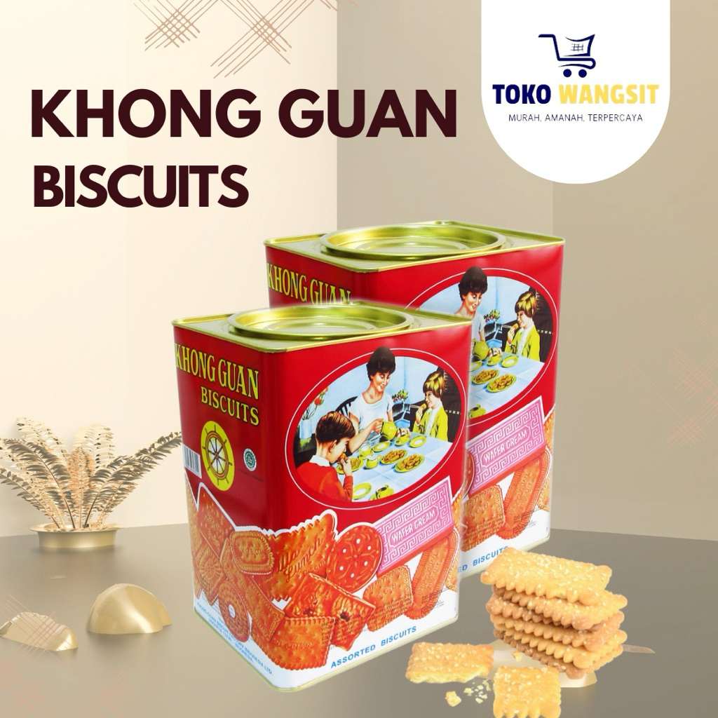 Khong Guan / Biscuits / Kaleng / 1 karton isi 6