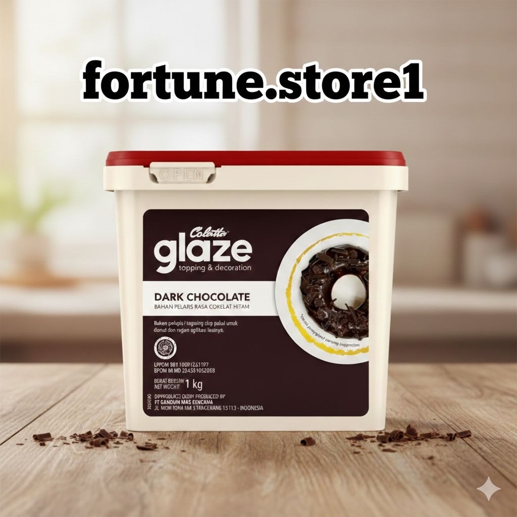Colatta Glaze Dark Chocolate 1kg – Topping & Dekorasi Donat Premium