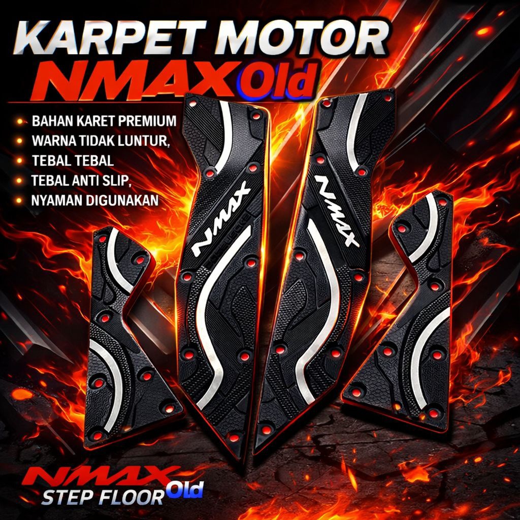 Karpet Motor Nmax Old Pijakan kaki bahan karet asli Pijakan Kaki Nmax Alas Kaki Nmax old