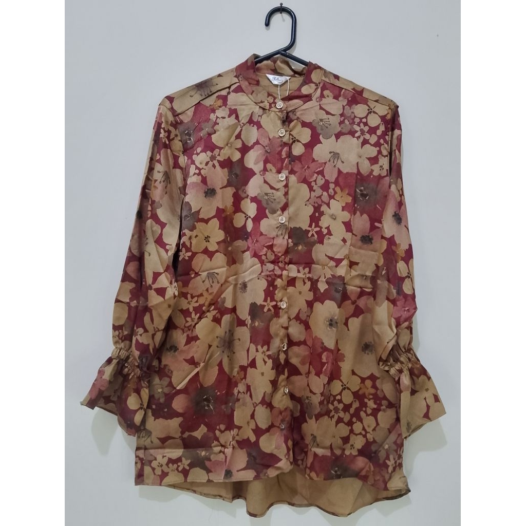 atasan kemeja wanita blouse bunga kemeja dubai