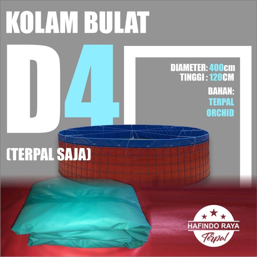 KOLAM BULAT D4 ORCHID SEMIKARET TERPAL SAJA