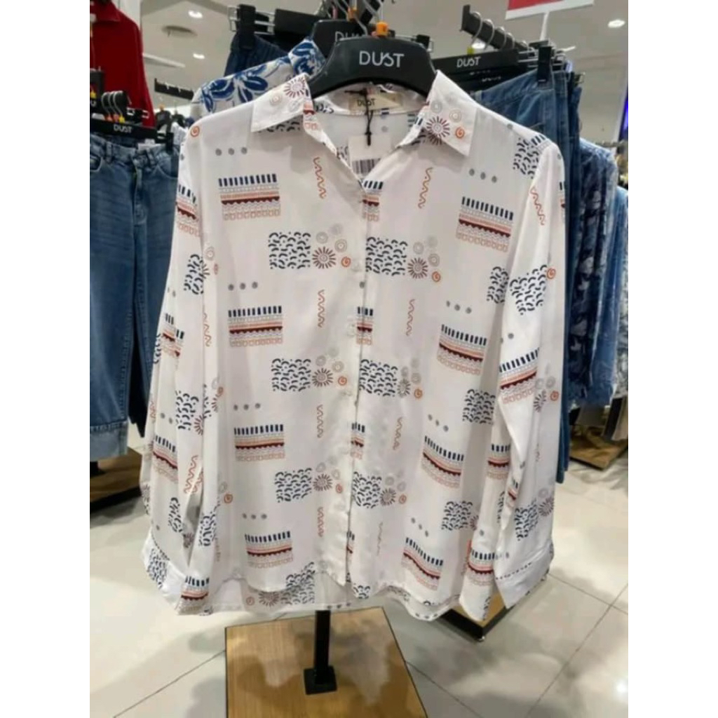 DUST Kemeja Noura Ethnic Putih Comfease (D.116492)