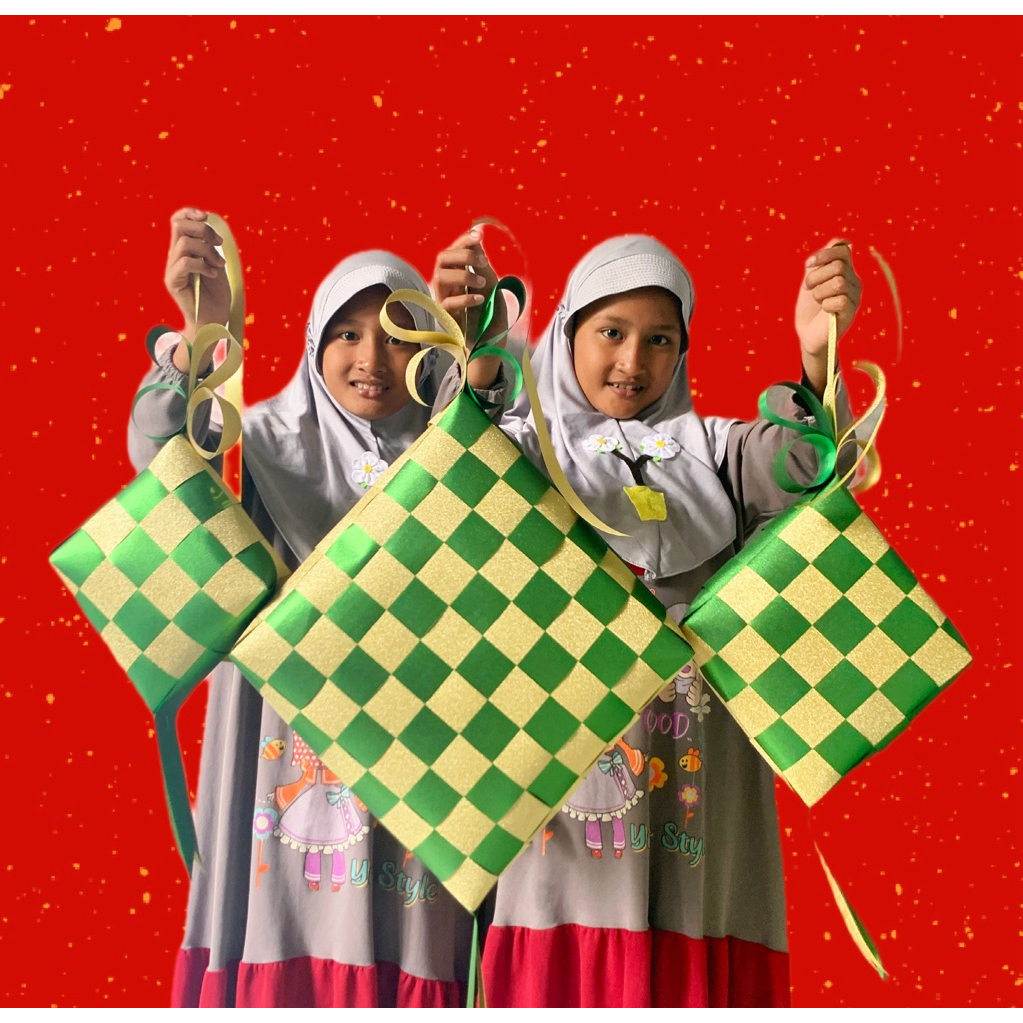 Ketupat hias lebaran ketupat glitter jumbo ketupat dekorasi Ramadhan