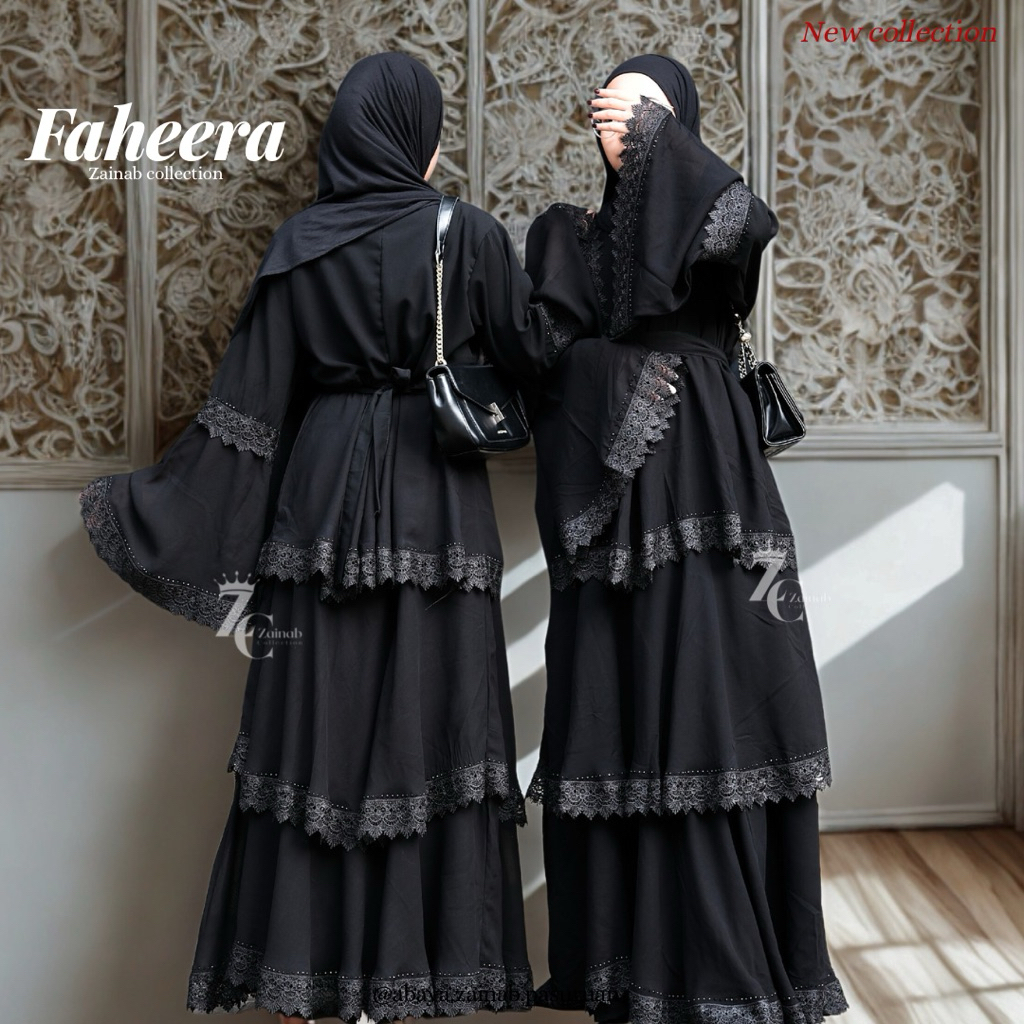 { SPECIAL PAYDAY FAHEERA ABAYA } black remaja by zainab collection