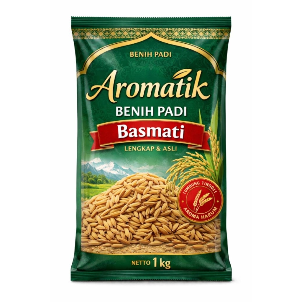 BENIH BIBIT PADI BASMATI AROMATIK KENASAN 1 Kg