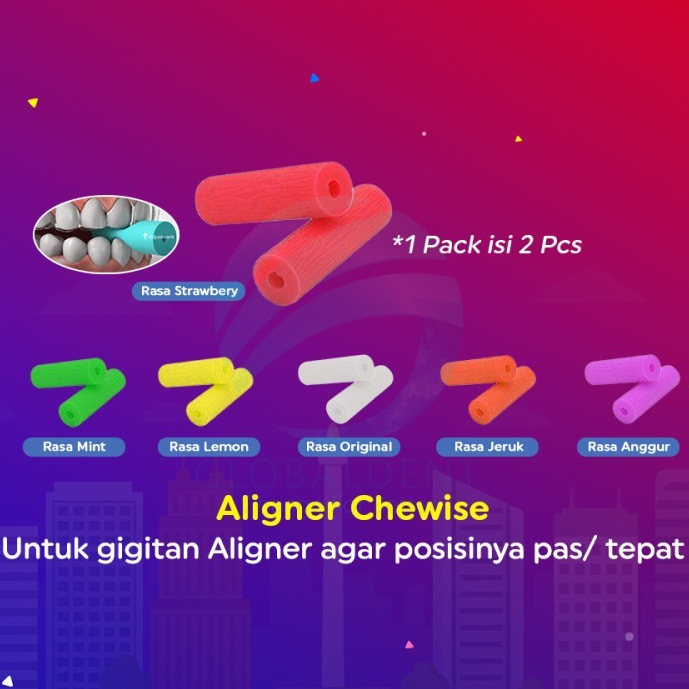 Dental Aligner Chewies AC01 (2Pcs) Gigitan Aligner/Chewies aligner tray seater & Alat Penggigit Gigi