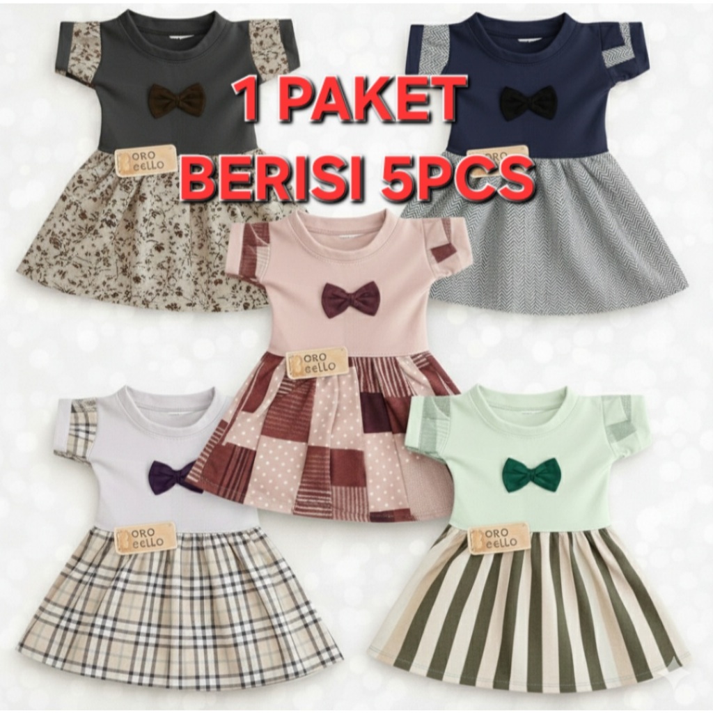 DRESS ANAK PEREMPUAN 0-6 TAHUN BAJU DRESS ANAK MODEL KOREAN STYLE BAJU ANAK PEREMPUAN