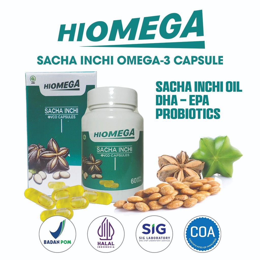 Kapsul Sacha Inchi BPOM HALAL 60 butir kapsul omega 369 500mg organik Oil. saca inci sacha inci sanc