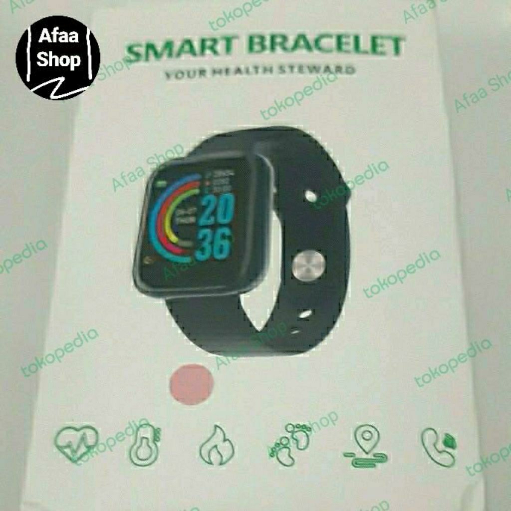 Jam tangan pintar hp android / smart watch bracelet warna pink