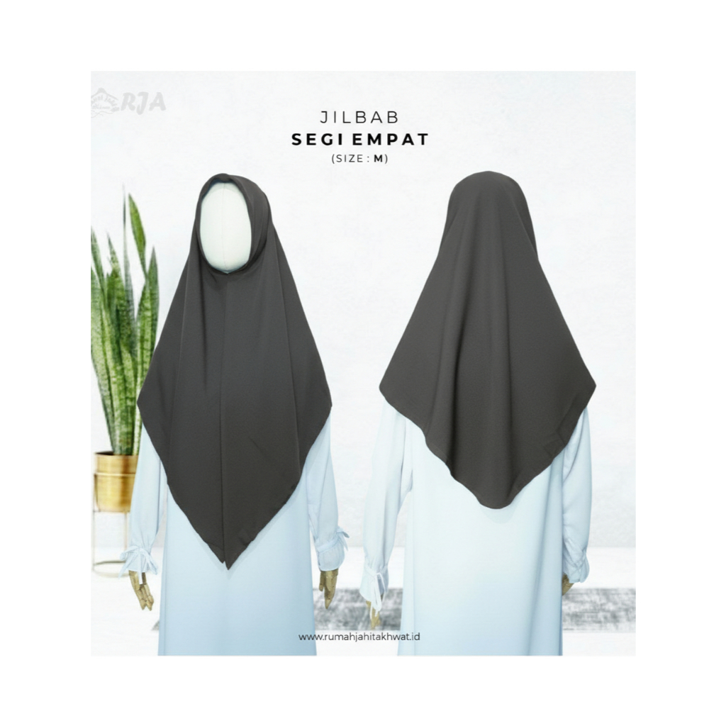 Jilbab SEGIEMPAT WOLFIS / JILBAB SEKOLAH ABU SMA / JILBAB SEGITIGA JUMBO RJA