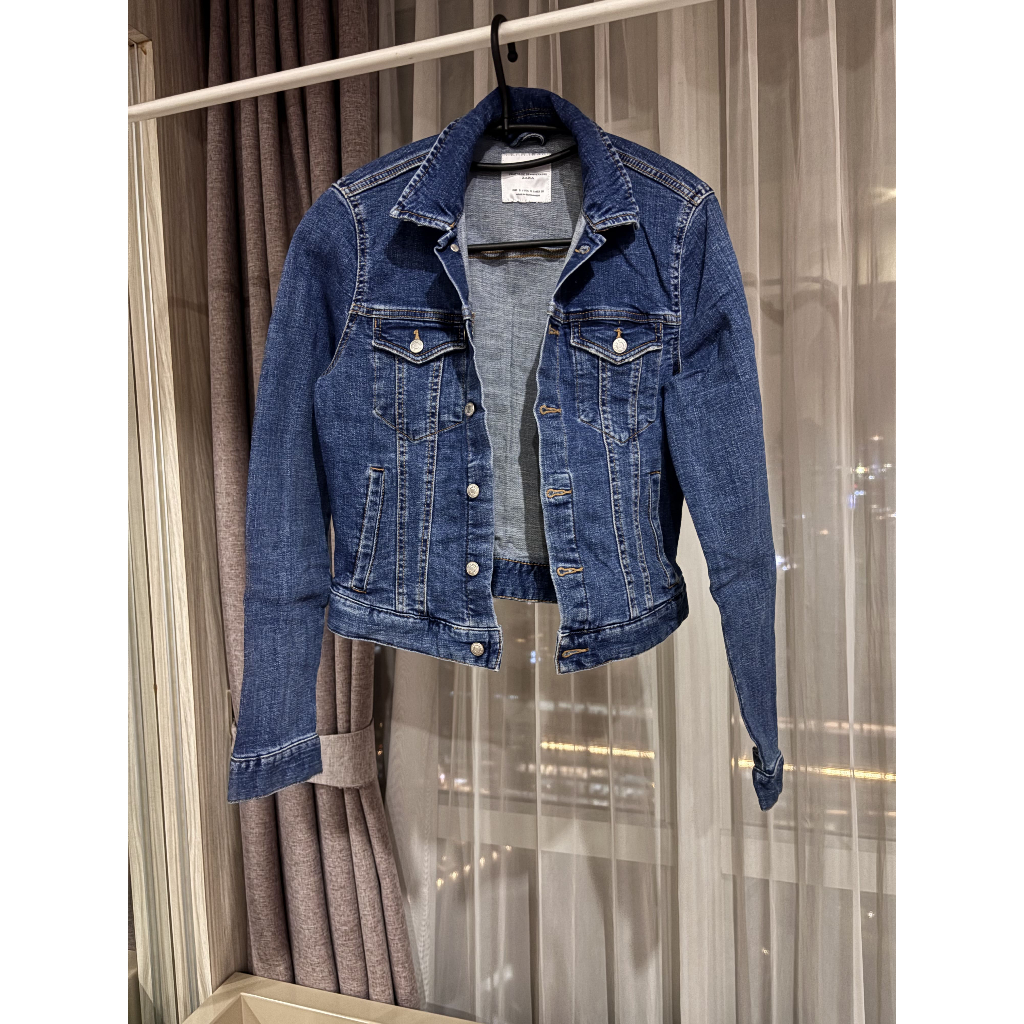(Baju Bekas, Baju Second, Hijab Friendly) Jacket Jeans Denim Merek Zara (Kode#0105)