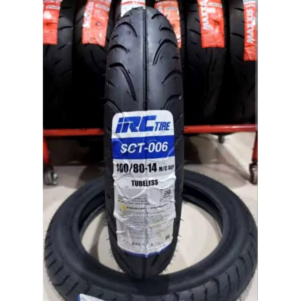 ban depan pcx ukuran 100/80-14 ban tubles merek IRC ring 14