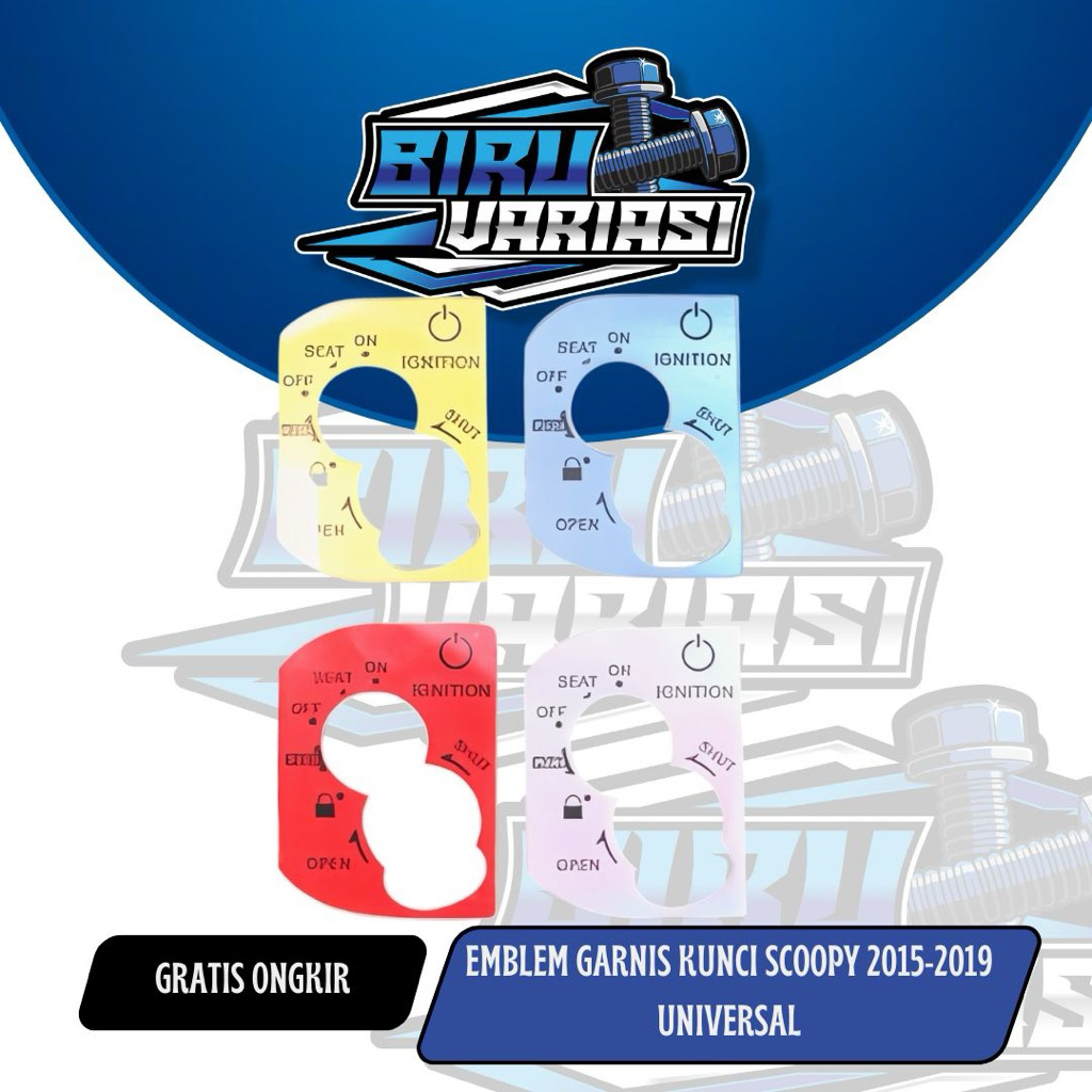 EMBLEM KUNCI AKRILIK / EMBLEM KONTAK SCOOPY tahun 2015 - 2019