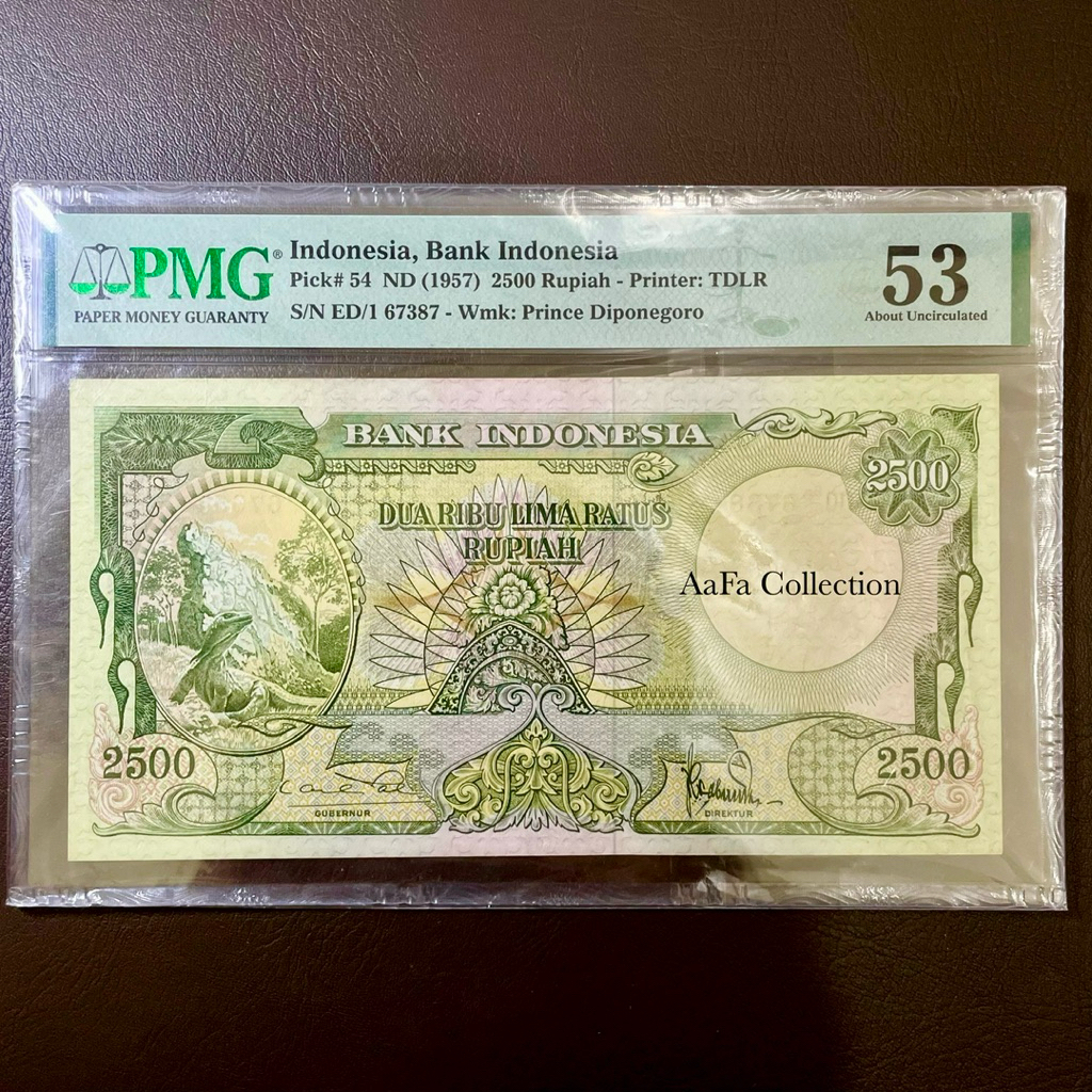 2500 KOMODO SERI HEWAN 1957 PMG 53