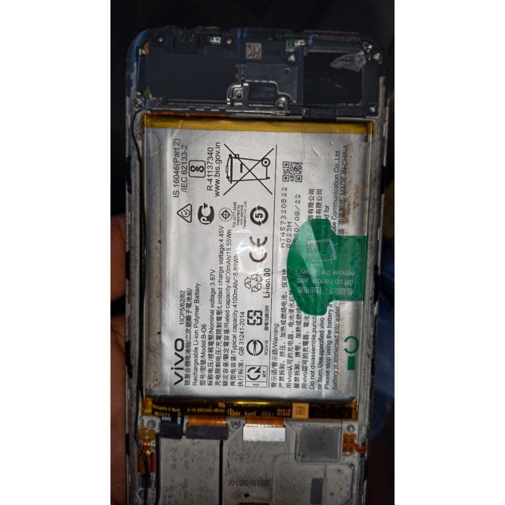 Batrery Vivo v20se ori copotan Bekas Pernah pakai