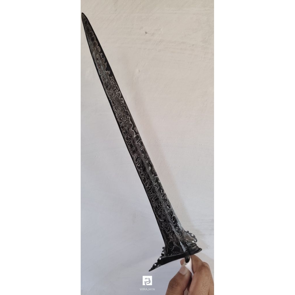 keris bali luk lurus uk-+37cm pamor larlulut murah