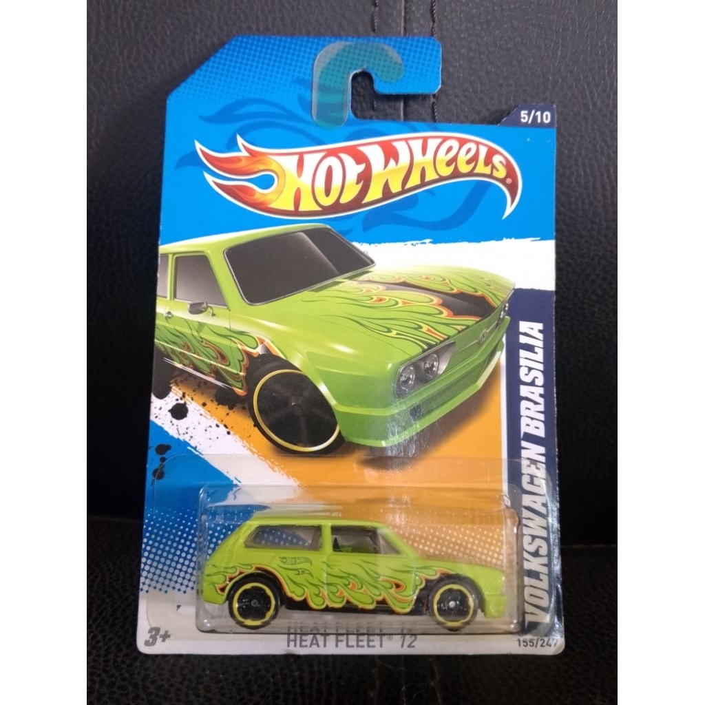 hot wheels VW brasilia green flame