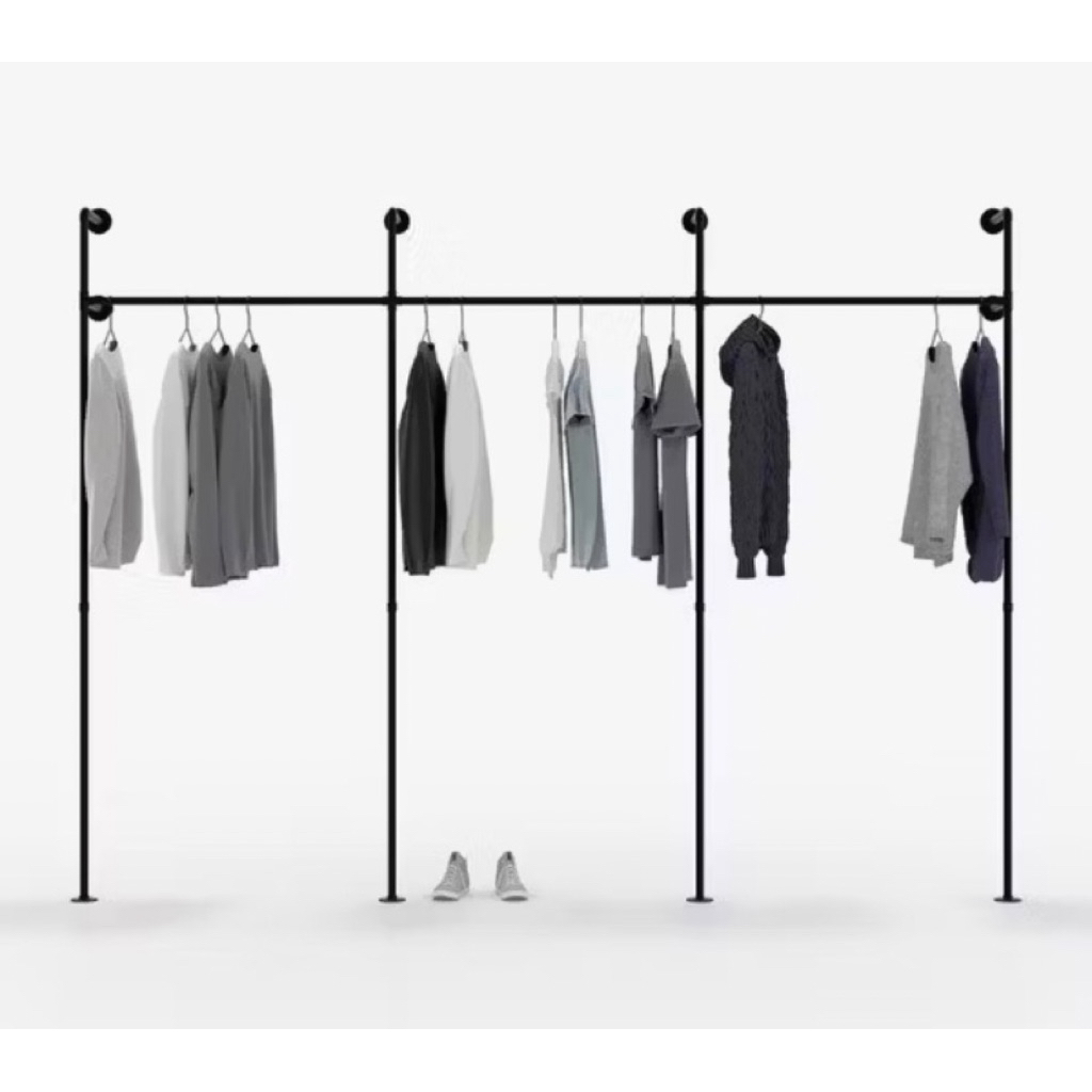 Rak industrial / gantungan baju industrial / gantungan baju besi / lemari besi